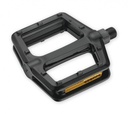 Pedal (set) - Black Nylon body, low profile, Integrated reflectors, Size 115mm x 106mm w.reflector, black
